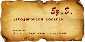 Sztojanovics Dominik névjegykártya